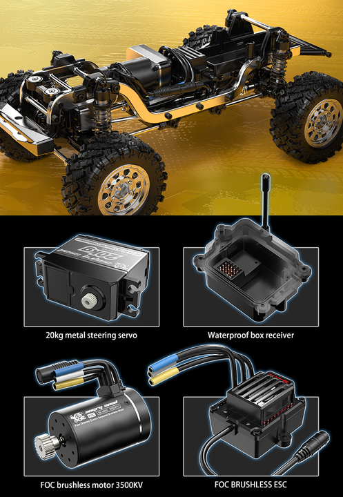 MJX Hyper Go H12Y 1:12 Brushless RC 4WD Crawler