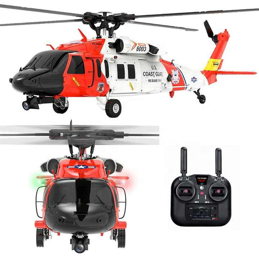YXZNRC F09S UH60 1/47 Scale Heli Copter 2.4Ghz Flybarless RC Helicopter Toy RTF With GPS Gyroscope 3D 6G System 5.8G - QYBE