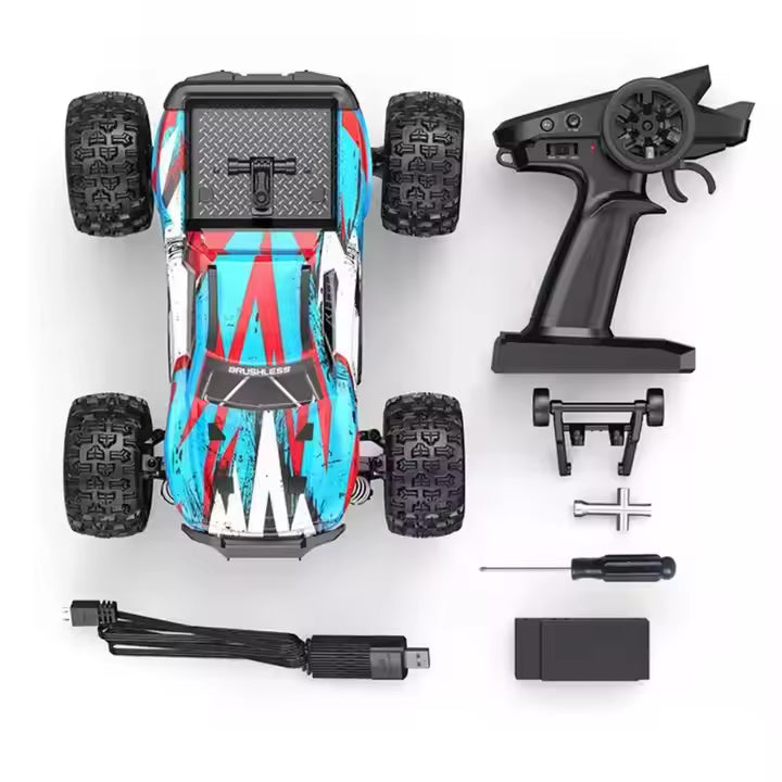 MJX Hyper Go 16208 1:16 4WD Off-Road Brushless RC Monster Truck - QYBE